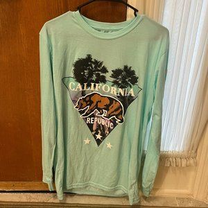 OC HUSTLE California Republic Shirt (Men's Medium - Blue/Black)